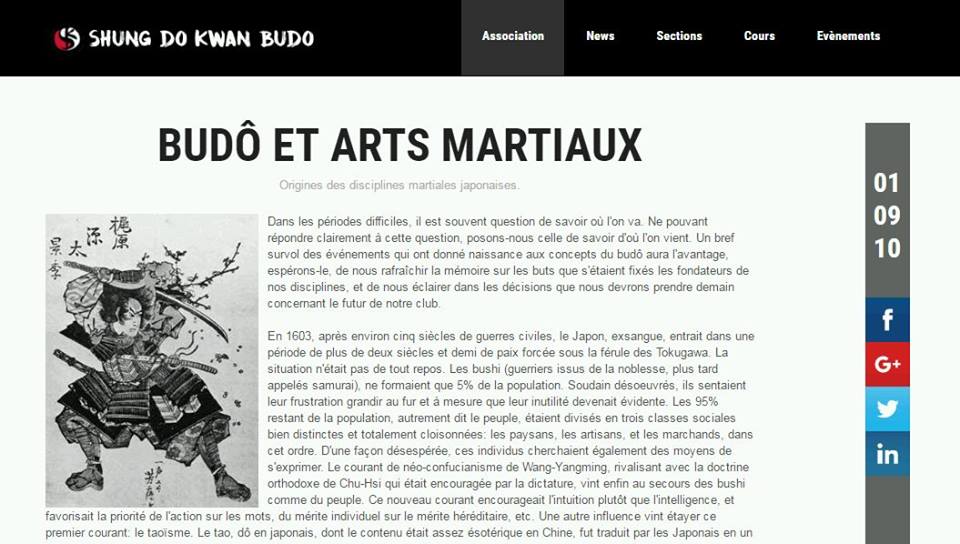 Arts martiaux à Genève : Partage sur les réseaux sociaux