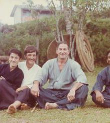  - 1976 - Stage de jodo à Seremban, Malaisie. Avec Me Draeger au centre et à gauche, Me Karuna, décédé depuis.